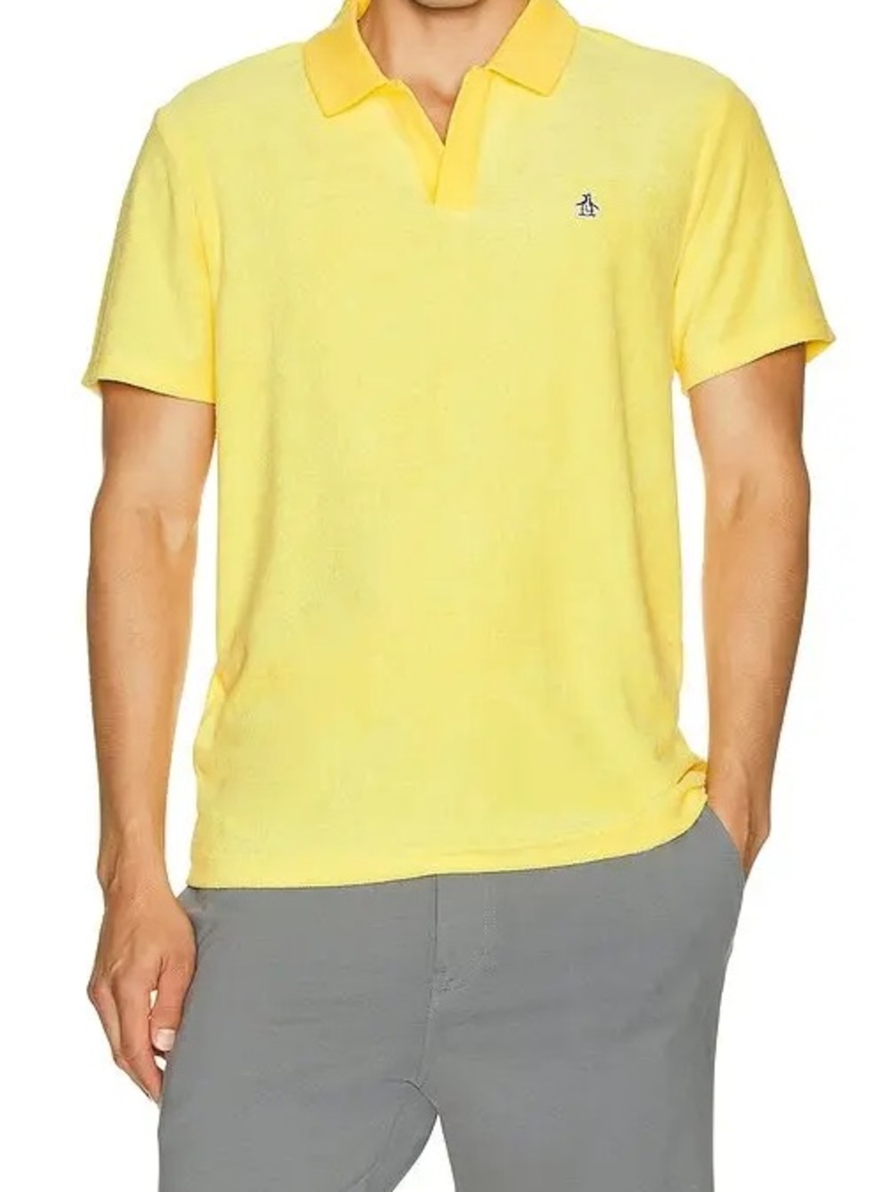 Original Penguin Men's popcorn/maīs soufflé Terry Polo Shirt